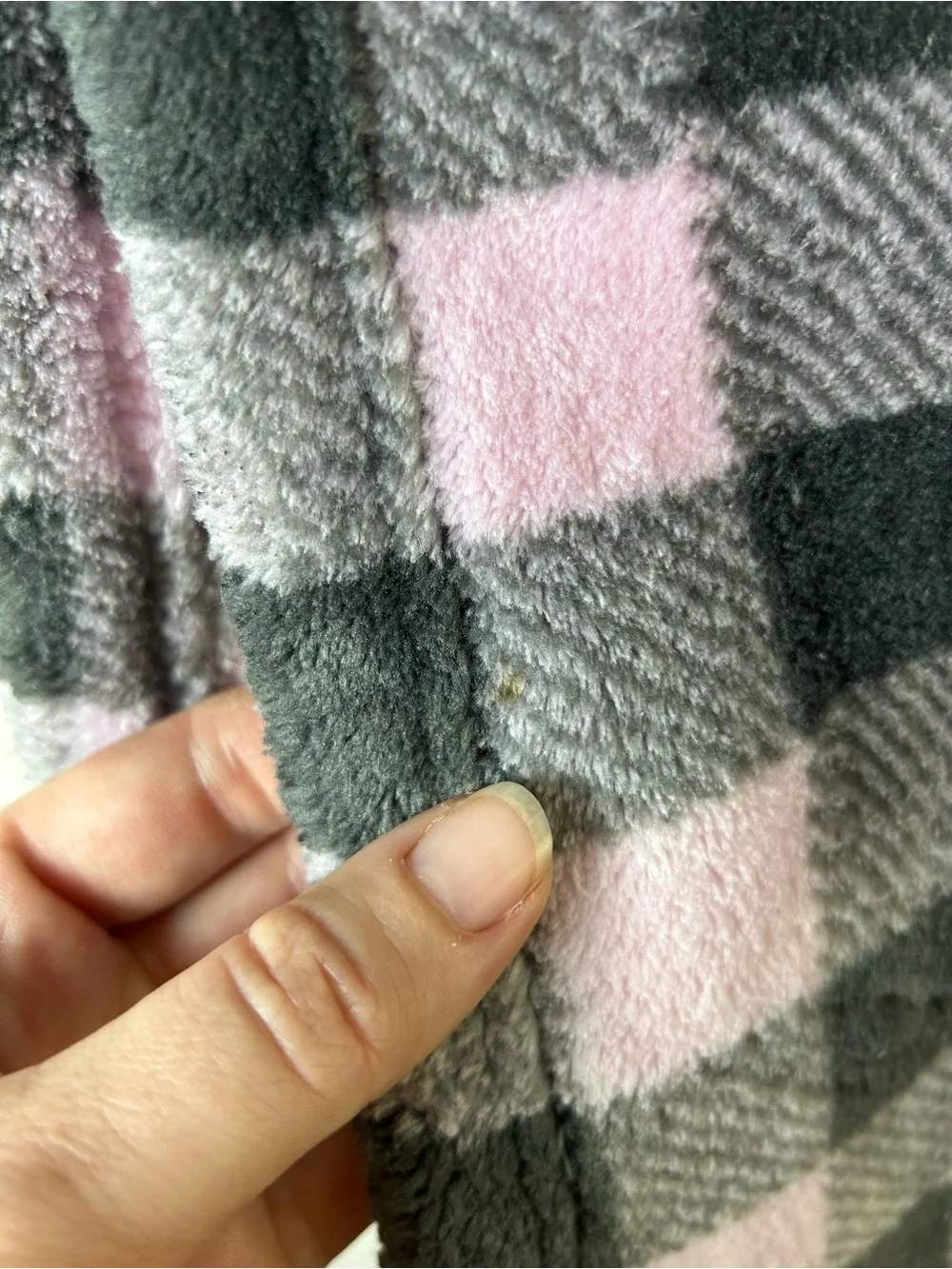 HB Hudson Baby Pink Black Gray Buffalo Plaid Blanket Soft Plush Lovey Thick